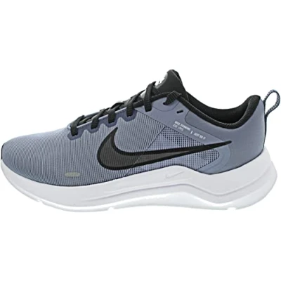 Afbeelding van NIKE Heren Downshifter 12 Sneaker, Ashen Leisteen Zwart Kobalt Bliss Wit, 44.5 EU