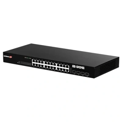 Afbeelding van Edimax GS 5424G Managed Gigabit Ethernet (10/100/1000) 1U Zwart netwerk switch