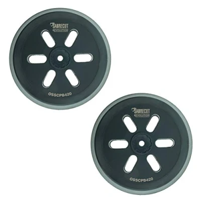 Afbeelding van 2 x SabreCut OSSCPB420_2 150 mm Medium harde 6 gaats excentrische schuurmachine haak &amp; lus steunpads compatibel met Bosch GEX AC, Turbo, PEX 420