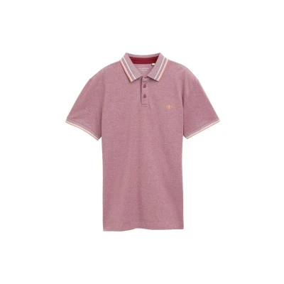Afbeelding van TOM Tailor MIT Stretch Poloshirt, Heren, Maat: Large, Deep red two tone