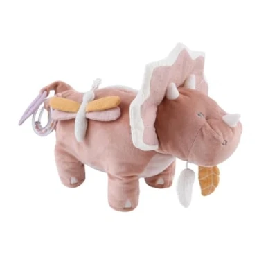 Afbeelding van Noukie&#039;s Knuffel Activiteiten Velodoux &amp; mousselinekatoen Dino Poederroze