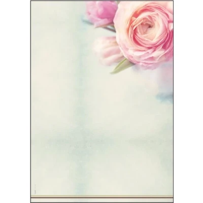 Afbeelding van Designpapier Sigel A4 90grs pak a 50 vel Rose Garden