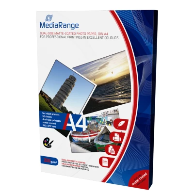Afbeelding van MEDIARANGE DIN A4 Fotopapier, matt dubbelzijdig 200 gr. 50 vel