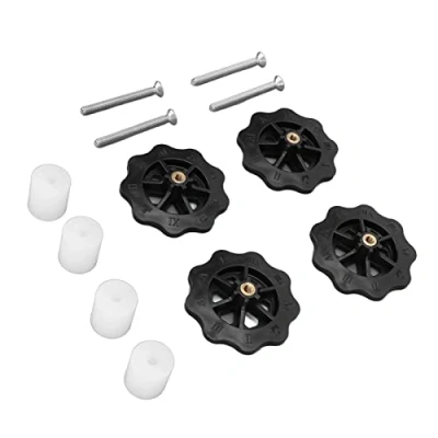 Afbeelding van 3D printer Warmtebed nivelleringsonderdelen, M4 duimwiel met Hoge Hardheid + Hot Bed siliconenmat, Geschikt voor Prusa I3 Plus, Anet A8, Wanhao D9, Ender 5 Plus(Wit+zwart)
