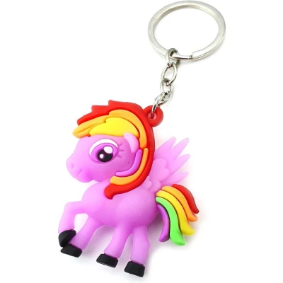Afbeelding van Sleutelhanger tashanger unicorn paars regenboog