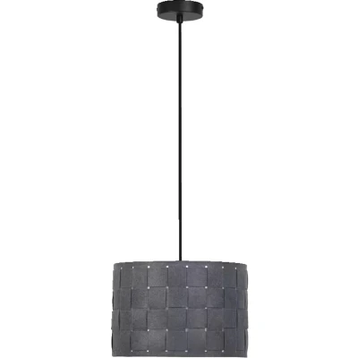 Afbeelding van LEDVANCE gray Decor felt Weaving and metal pendant luminaire, E27, 280 mm diameter, warm lighting effects due to woven lampshade, sustainable replaceable light source, simple installation