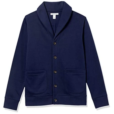 Afbeelding van Amazon Essentials Fleece sjaal met lange mouwen voor heren, marineblauw, M