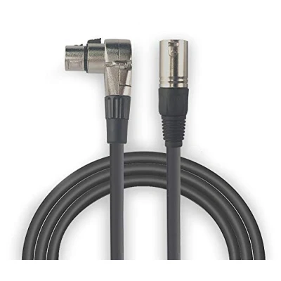 Afbeelding van Audibax Zilveren kabel XLR Macho Hembra Acodado 50 cm Negro