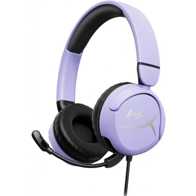 Afbeelding van HyperX Cloud Mini gaming hoofdtelefoon met kabel voor kinderen, volume 85 dB, pc/switch/PS/Chromebook/Xbox/mobiele telefoon, lavendel