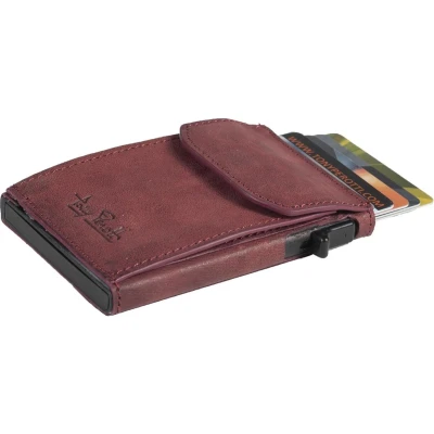 Afbeelding van Tony Perotti Furbo RFID Vintage slim Pasjeshouder met kleingeldvak bordeaux