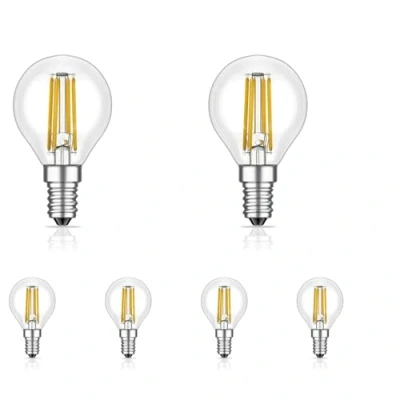Afbeelding van ledscom.de 6 E14 LED lampen, G45, warm wit (2700 K), 4.5 W, 542lm, 3 staps dimmer
