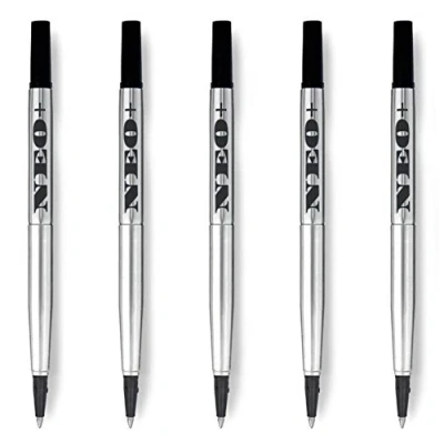 Afbeelding van 5 x zwart Rollerball pen vullingen compatibel met Parker Quink, 0.5 punt