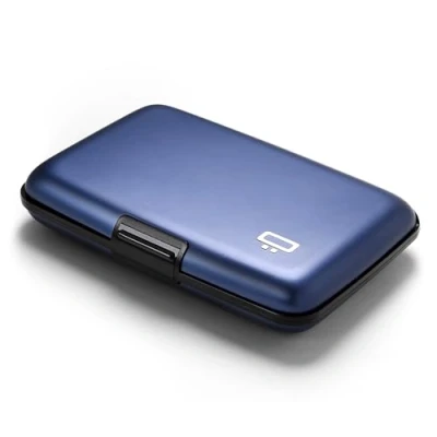 Afbeelding van Kaartenhouder van aluminium, RFID bescherming tegen fraude en demagnetisatie, compact portefeuille, model Smart Case STOCKHOLM V1