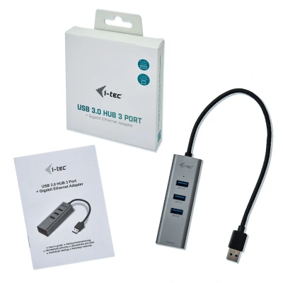 Afbeelding van I tec Metal U3METALG3HUB USB 3.0 (3.1 Gen 1) Type A 5000Mbit/s Grijs hub &amp; concentrator