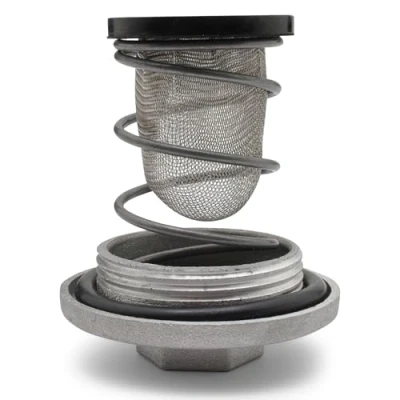 Afbeelding van Easyboost Afvoerstop met afdichting, filter en veer voor scooter 50cc GY6 139QMB Baotian BT49QT, Kymco Agility, Dink, People, Super 8, Vitality, Peugeot Kisbee, Speedfight 3 4, Tweet, V Clic