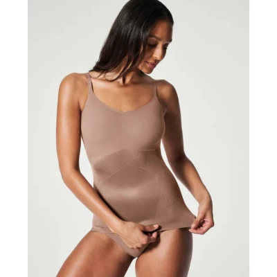 Afbeelding van SPANX Thinstincts 2.0 medium corrigerend hemd donkerbeige
