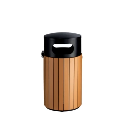 Afbeelding van Afvalbak voor buiten, houtlook 40 l