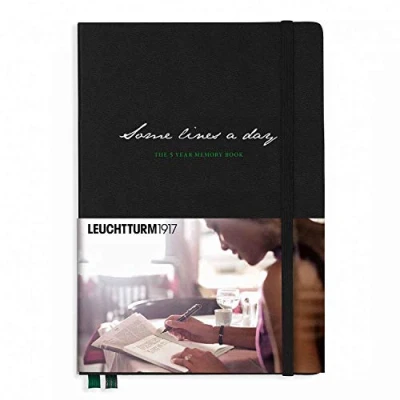 Afbeelding van Leuchtturm1917 A5 Medium 5 jaar Dagboek met harde kaft Black