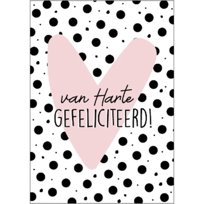 Afbeelding van Ansichtkaart Van harte gefeliciteerd