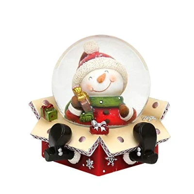 Afbeelding van Grappige en originele sneeuwbol met sneeuwpop, afmetingen ca. 6,5 x 6 cm/Ø 4,5 cm
