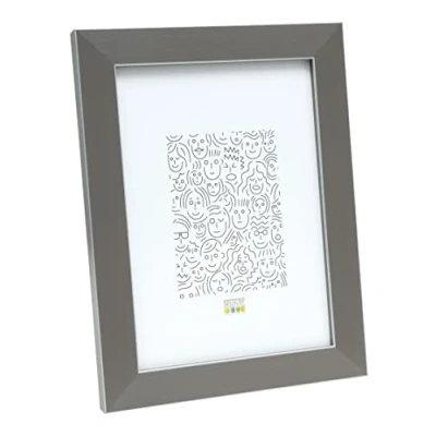 Afbeelding van Deknudt Frames Fotolijst Grijs met zilverbies S41VK7 20x30 cm