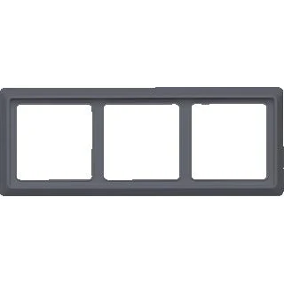 Afbeelding van Busch Jaeger IP44 Afdekraam 3V Antraciet 2103 35