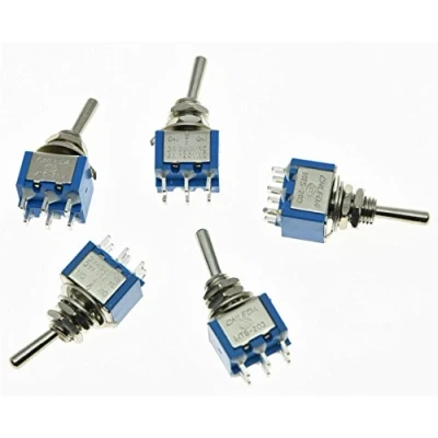 Afbeelding van KAISH 5x SPDT Gitaar Mini Toggle Schakelaar 2 Positie AAN 3 PIN Position ON OFF 6