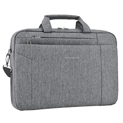 Afbeelding van KROSER laptoptas 15,6 inch notebooktas aktetas tablet tas schoudertas waterafstotend Satchel Bussiness voor vrouwen en mannen Zoll grijs