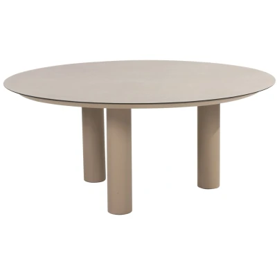 Afbeelding van Taste by 4SO Donato low dining eettafel met geprint keramiek tafelblad rond 160 Latte