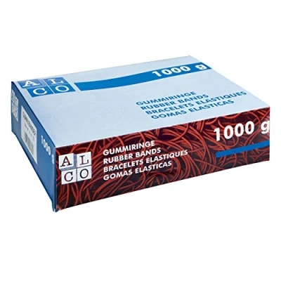 Afbeelding van ALCO Albert 759 elastiekjes, 100 x 5 mm, 1 kg, rood