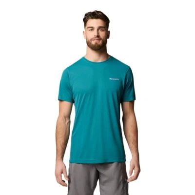 Afbeelding van Columbia Men&#039;s Zero Rules Light Short Sleeve Crew, Technical T Shirt, River Blue, S