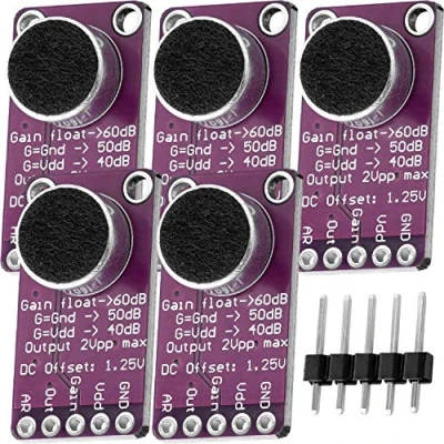Afbeelding van AZDelivery 5 x MAX9814 Microfoon AGC Versterker Module compatibel met Arduino Inclusief E Book!