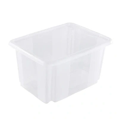 Afbeelding van keeeper Opbergdoos met draai /stapelsysteem, 38 x 28,5 20,5 cm, 15 l, Emil, transparant