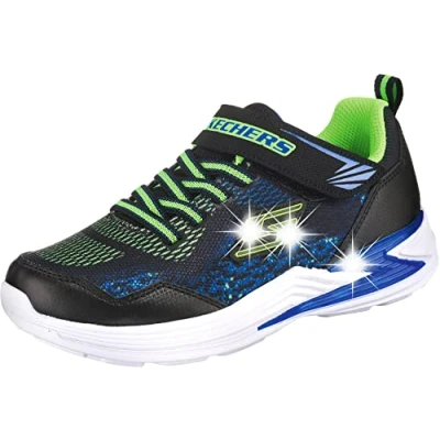 Afbeelding van Skechers Erupters Iii Derlo sneakers voor jongens, Zwarte Mesh Synthetische Blauwe Lime Trim, 36 EU