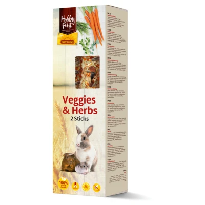 Afbeelding van Hobbyfirst Hope Farms Sticks Groente En Kruiden Knaagdiersnack 8.1x26.5x4 cm 2x90 g L