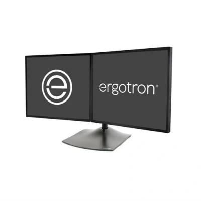 Afbeelding van Ergotron 33 322 200 Monitorvoet 2 voudig 48,3 cm (19) 61 (24) Zwart, Antraciet Staand, Kantelbaar, Draaibaar