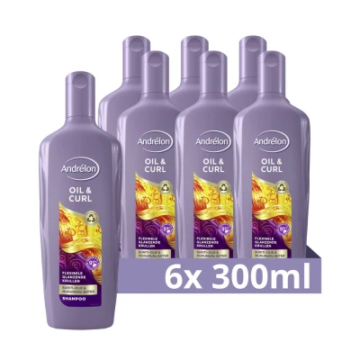Afbeelding van 6x Andrelon Shampoo Oil &amp; Curl 300 ml