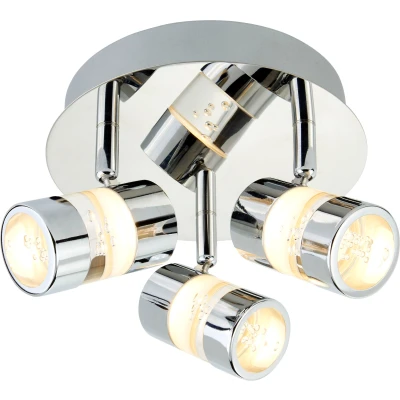 Afbeelding van Searchlight LED plafondlamp Bubbles, IP44, 3 lamps