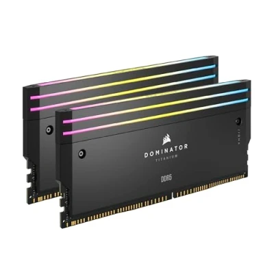 Afbeelding van CORSAIR DOMINATOR TITANIUM DDR5 RGB Lichtversterkingsset 2x Modules 0 GB RAM Compatibel met iCUE Zwart
