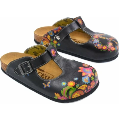 Afbeelding van GOBY Colorful Flowers Clogs Slippers Hoge kwaliteit Handmade Maat 40