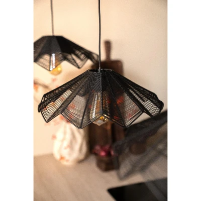 Afbeelding van By Boo Hanglamp Varjo klein zwart Metaal