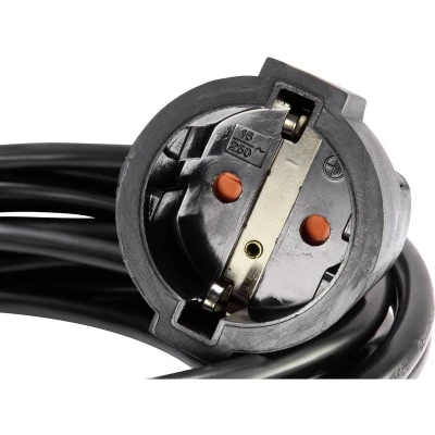 Afbeelding van Basetech 1593780 Stroom Verlengkabel 16 A Zwart 3.00 m