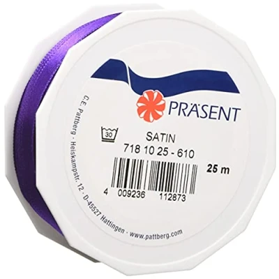 Afbeelding van Pressent cadeaulint, polyester, paars, 25 m spoel 10 mm