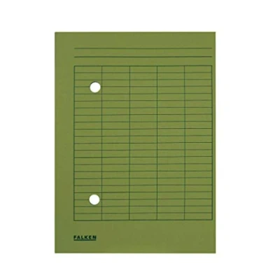 Afbeelding van Origineel Falken 10 stuks circulatiemap. Made in Germany. Gemaakt van gerecycled karton voor DIN A4 met 2 zijdige organisatieprint groen Blauwe Engel nietmachine