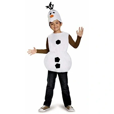Afbeelding van officieel Disney Olaf kostuum voor kinderen, klassiek kostuum, ijskoningin, meisje, sneeuwpopkostuum jongens, carnaval, Kerstmis, maat S