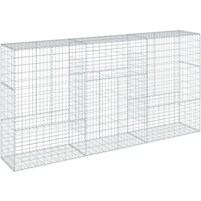 Afbeelding van vidaXL Schanskorf 300x50x150 cm gegalvaniseerd ijzer zilverkleurig