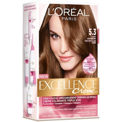 Afbeelding van Loreal Excellence 5.3 licht goudbruin 1 set