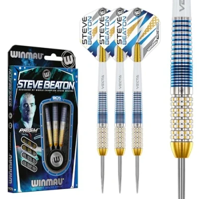 Afbeelding van WINMAU Darts Professionele speler Steve Beaton Legacy Edition 24g 90% Professioneel Wolfraam Stalen punt Dartsset met Dartvluchten en Dart schachten