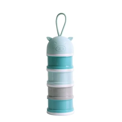 Afbeelding van BSTCAR 4 lagen melkpoeder portioneerder baby, dispenser container met handvat, draagbare Kawaii melkdispenser voedselcontainer baby