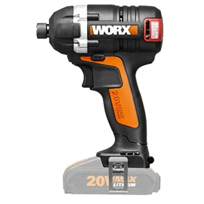 Afbeelding van WORX WX borstelloze accu slagschroevendraaier 20V LED licht schroefwerkzaamheden / zonder &amp; oplader 175 Nm draaimoment Drehmoment zwart/oranje